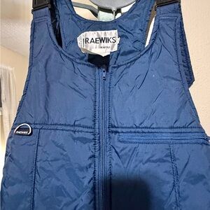 RaeWiks Men's Navy Nylon Snow Bibs Size Small